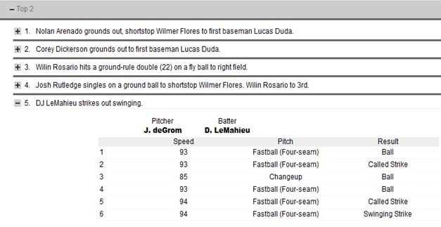 LeMahieu 2nd inning at bat