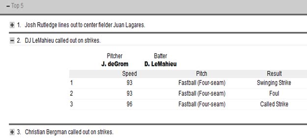 LeMahieu 5th inning at bat