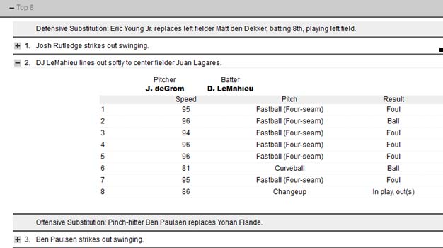 LeMahieu 8th inning at bat